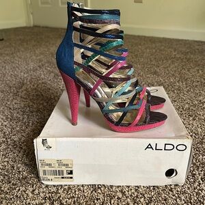 ALDO Women's Multicolor Strappy Heels